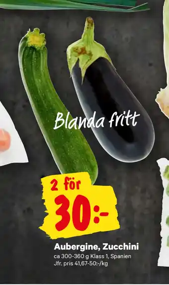 City Gross Aubergine, zucchini erbjuda