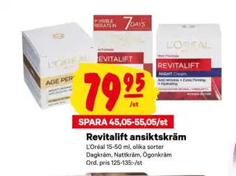 City Gross Revitalift ansiktskräm erbjuda