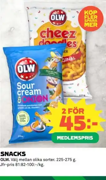 Coop SNACKS OLW erbjuda