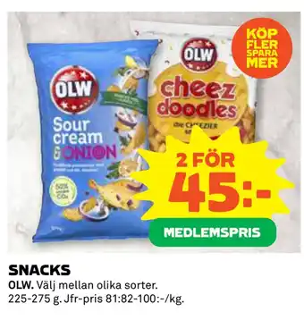 Coop Daglivs Snacks erbjuda