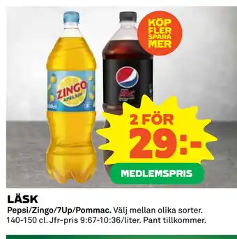 Coop Daglivs Läsk erbjuda