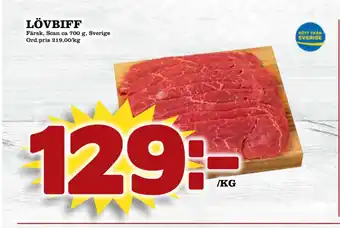Din Mat Lövbiff erbjuda