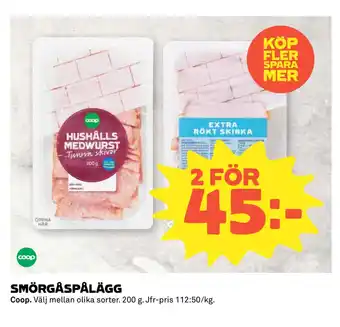 Coop Smörgåspålägg erbjuda