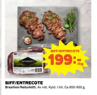 Coop Daglivs Biff/entrecote erbjuda
