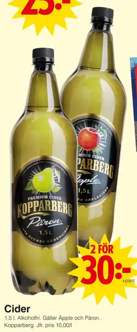 Matöppet Cider erbjuda