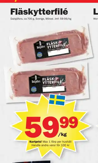 Pekås Fläskytterfilé erbjuda