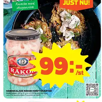 Stora Coop Handskalade räkor/kräftstjärtar erbjuda