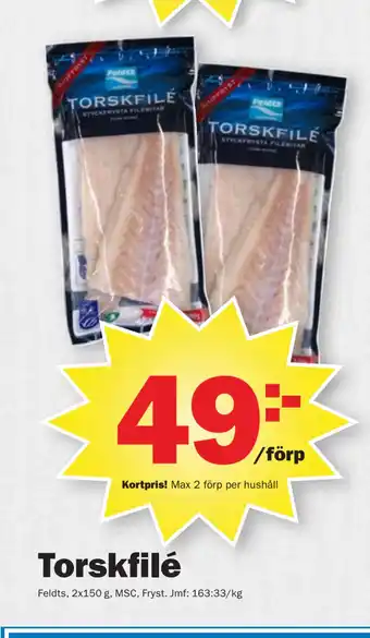 Pekås Torskfilé erbjuda