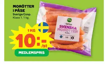 Stora Coop Morötter i påse erbjuda