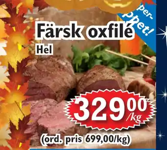 T-jarlen Färsk oxfilé erbjuda