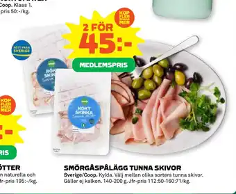 Stora Coop Smörgåspålägg tunna skivor erbjuda