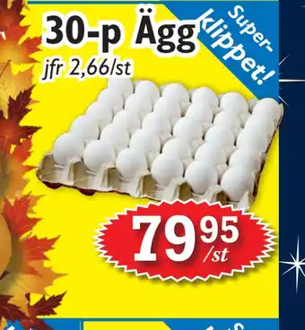 T-jarlen 30-p ägg erbjuda