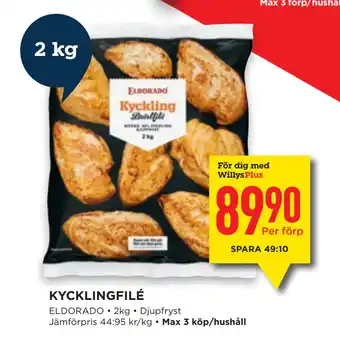 Willys Kycklingfilé erbjuda