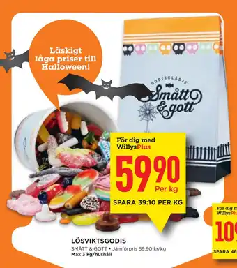 Willys Lösviktsgodis erbjuda