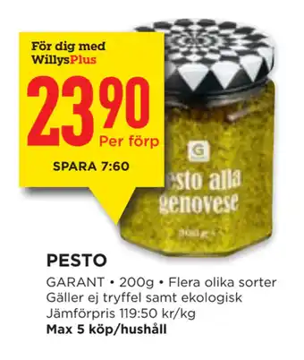 Willys Pesto erbjuda