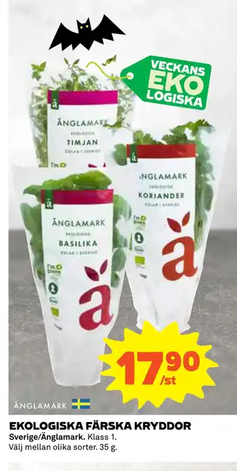 Coop Ekologiska färska kryddor erbjuda