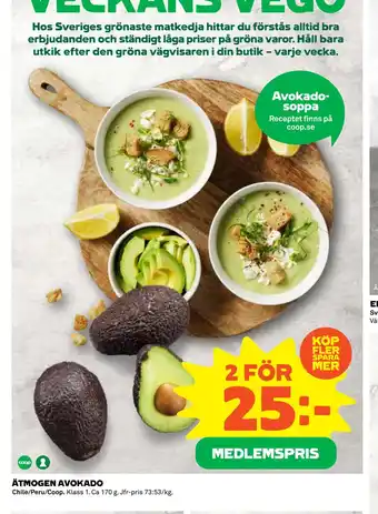 Coop Ätmogen avokado erbjuda