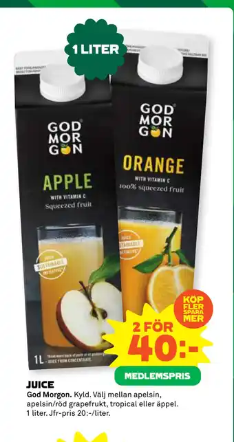 Coop Juice erbjuda