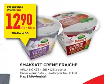 Willys Smaksatt crème fraiche erbjuda