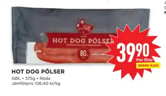 Willys Hot dog pölser erbjuda