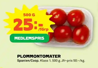 Coop Forum Plommontomater erbjuda