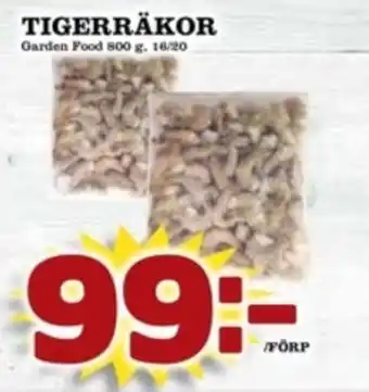 Matdax Garden food tigerräkor erbjuda