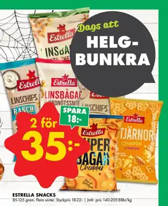 ÖoB Estrella snacks erbjuda