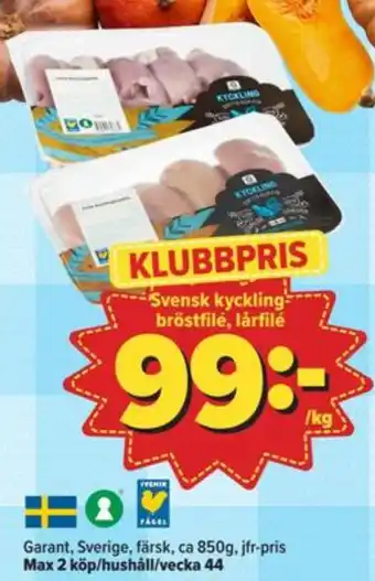 Östenssons Garant kycklinglårfile erbjuda