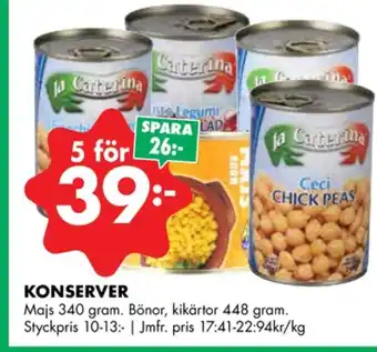 ÖoB La caterina bönor erbjuda