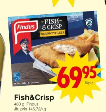 Matöppet Fish & crisp fiskpinnar erbjuda