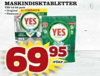 Matdax Yes diskmaskintabs erbjuda