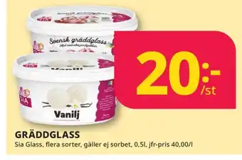 Tempo Sia gräddglass erbjuda
