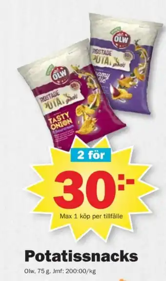 Pekås Olw chips erbjuda