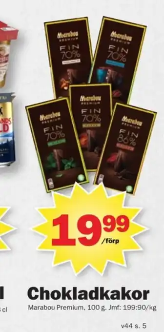Pekås Marabou premium chokladkaka pecan & havsalt erbjuda