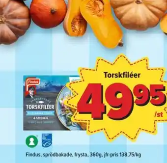 Östenssons Findus torskfilé panerad erbjuda