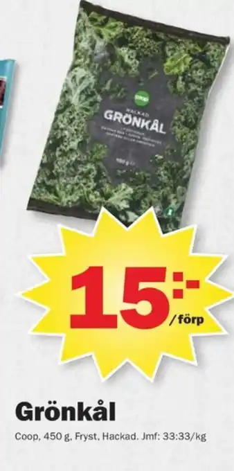 Pekås Coop grönsaker erbjuda