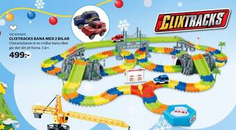 Lekia Clixtracks bana med 2 bilar erbjuda