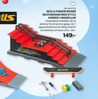 Lekia Skills finger board skateboard med style hinder 3 modeller erbjuda