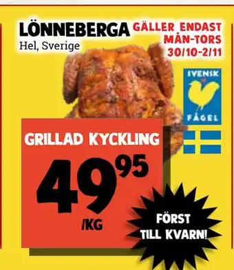 MatArket Grillad kyckling erbjuda