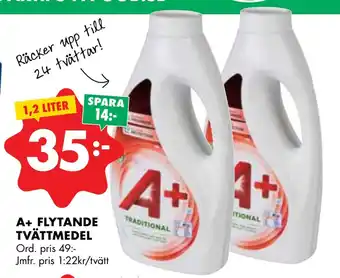 ÖoB A+ flytande tvättmedel erbjuda