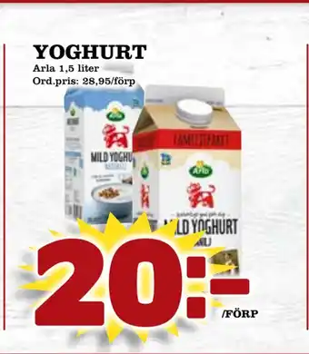 Supergrossen Yoghurt erbjuda