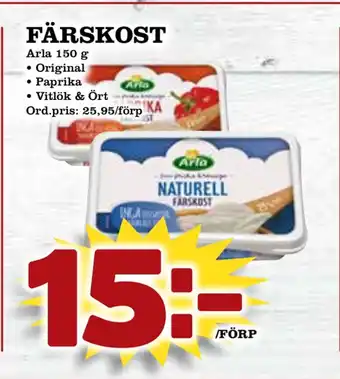 Supergrossen Färskost erbjuda
