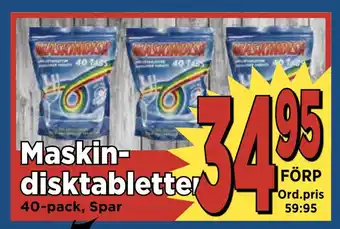 Supergrossen Maskindisktabletter erbjuda