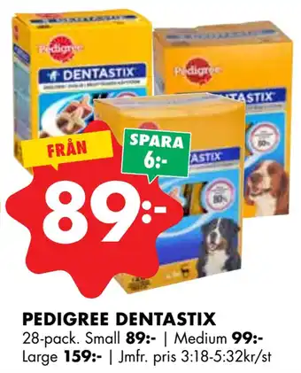 ÖoB Pedigree dentastix erbjuda