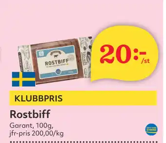 Hemköp Rostbiff erbjuda