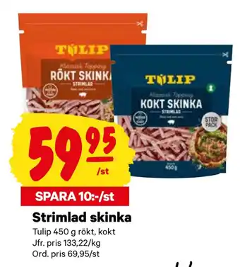 minmatbutik Strimlad skinka erbjuda