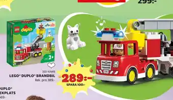 Lekia Lego duplo brandbil erbjuda