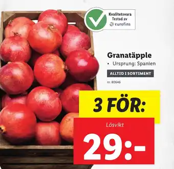 Lidl Granatäpple erbjuda