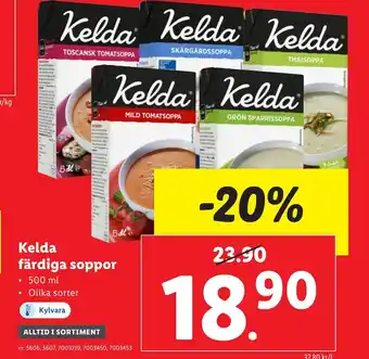 Lidl Kelda färdiga soppor erbjuda
