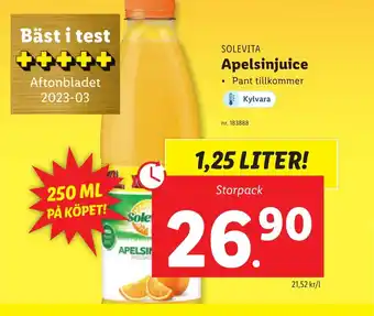 Lidl SOLEVITA Apelsinjuice erbjuda